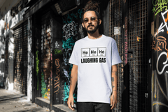 HeHeHe - Laughing gas unisex red cotton t-shirt - Chemisphere Store