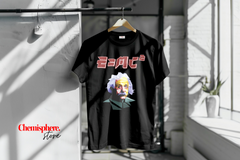 Einstein E=mc² T-Shirt – Geometric Art Science Tee | Iconic Physics Quote | 100% Cotton – 180 GSM